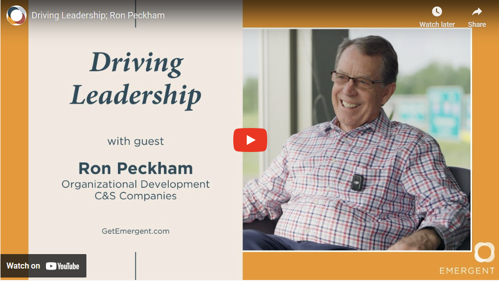 Leadership expert Ron Peckham sitting in an office