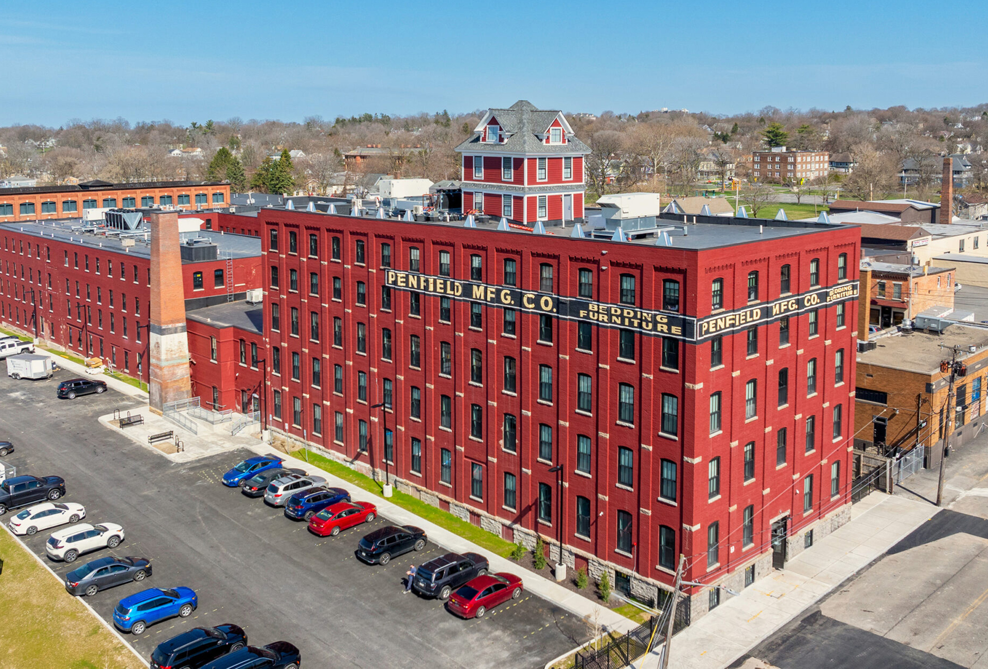 Moyer lofts brownfield remediation aerial from drone